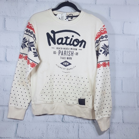 Parish Nation Sweaters - Parish Nation - cream pullover sweater